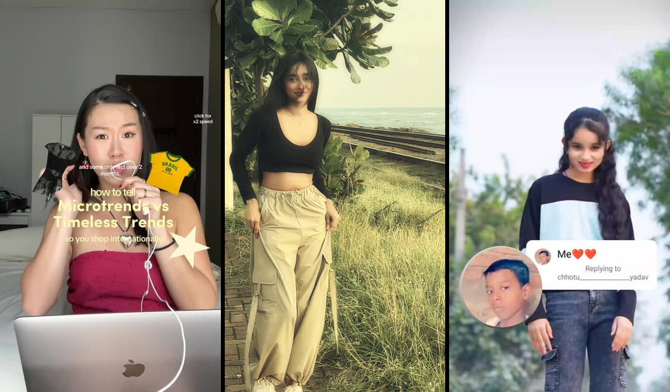 Split-screen comparison showing fleeting micro trends versus classic timeless design elements for brand strategy analysis